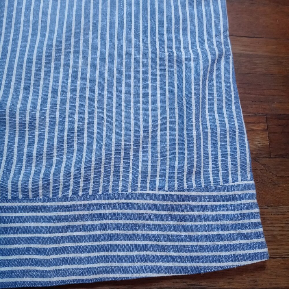 FOR CYNTHIA linen blend sleeveless shift dress in stripe (L) - Picture 6 of 15